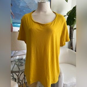 J CREW Vintage Cotton T-Shirt in Marigold, Sz XXL